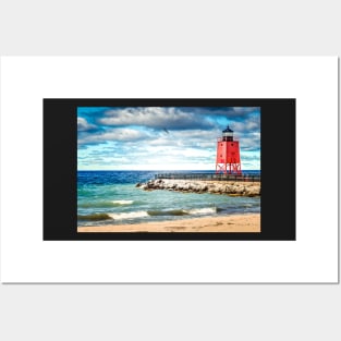 “Charlevoix South Pier Lighthouse” Posters and Art